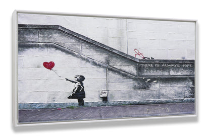 Graffiti Girl with Balloon There is always Hop
