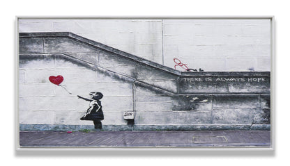 Graffiti Girl with Balloon There is always Hop