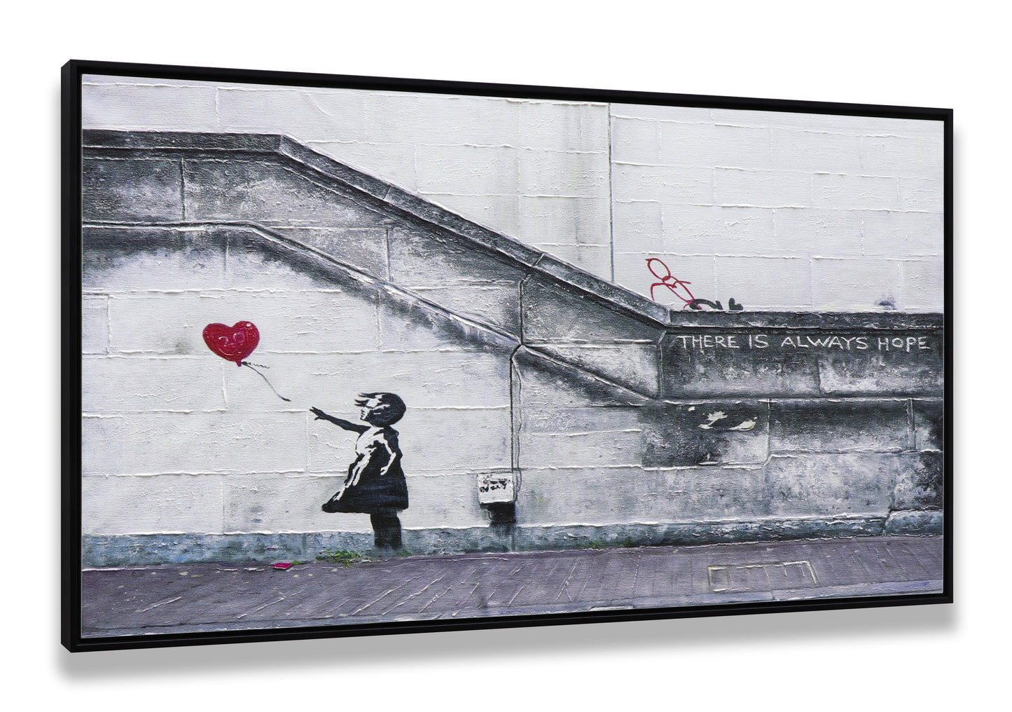 Graffiti Girl with Balloon There is always Hop