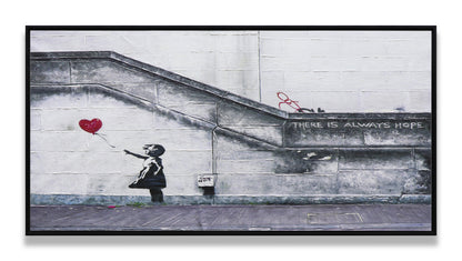 Graffiti Girl with Balloon There is always Hop