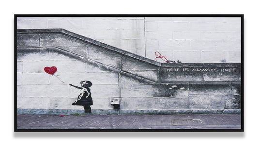 Graffiti Girl with Balloon There is always Hop