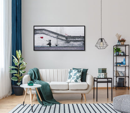 Graffiti Girl with Balloon There is always Hop