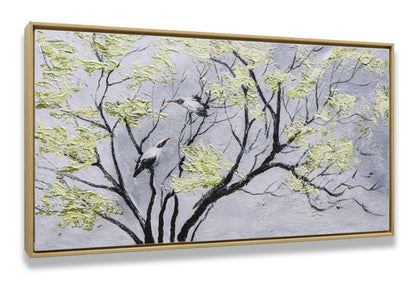 Black & White Birds on Tree