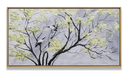 Black & White Birds on Tree