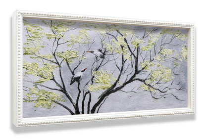 Black & White Birds on Tree