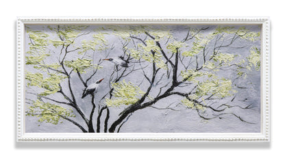 Black & White Birds on Tree