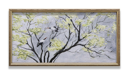Black & White Birds on Tree