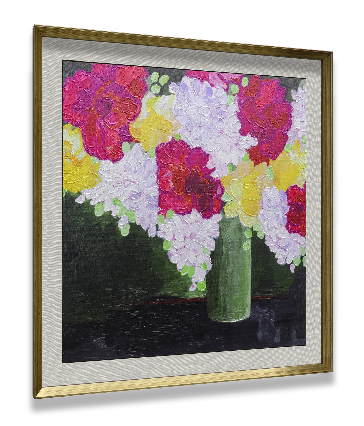 Peony Hydrangea Narcissus Bouquet In Vase