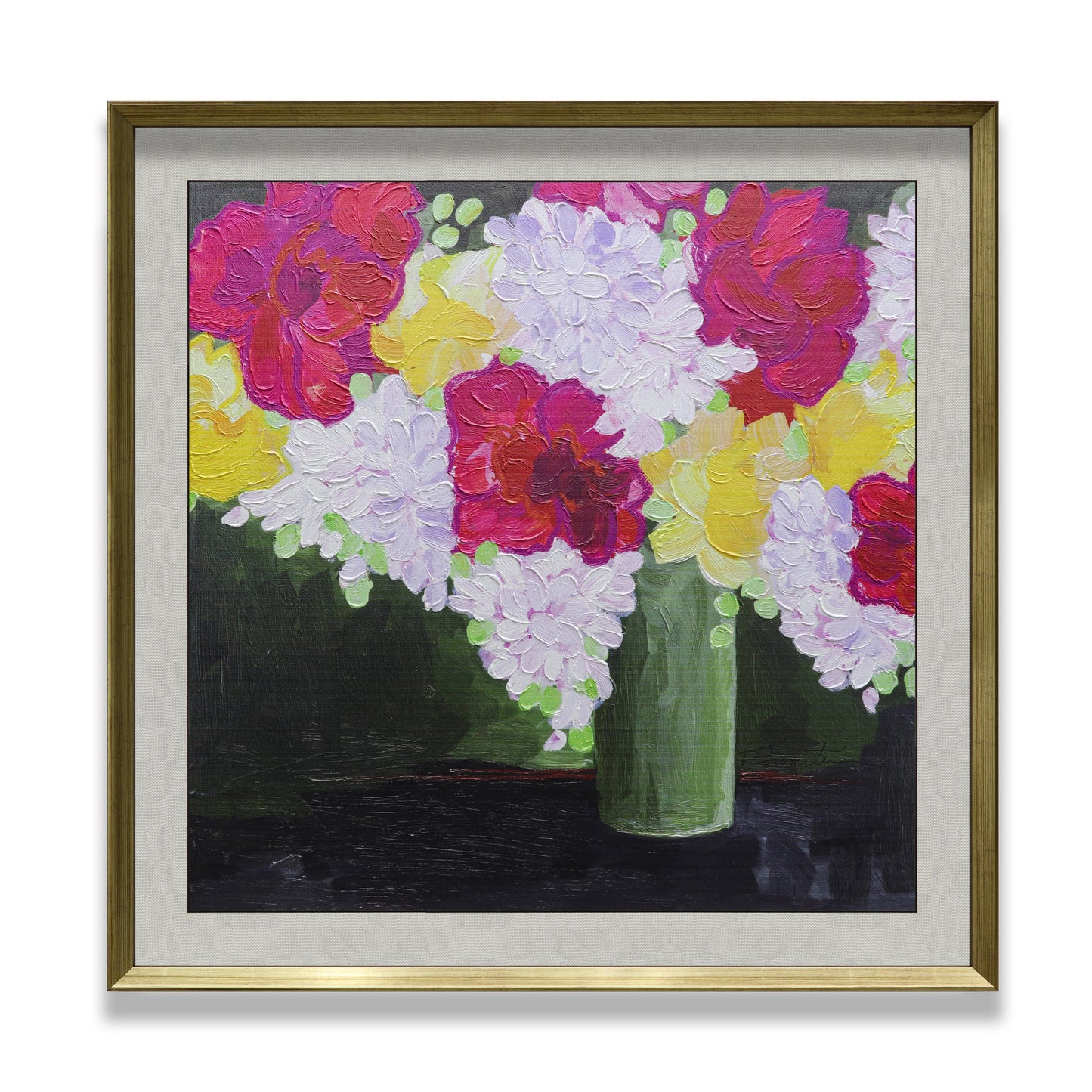 Peony Hydrangea Narcissus Bouquet In Vase