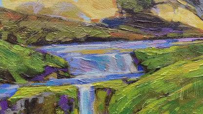 Waterfall Flowing Into River