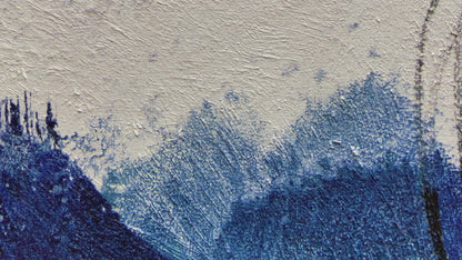 Abstract Blue Black Gold Circls