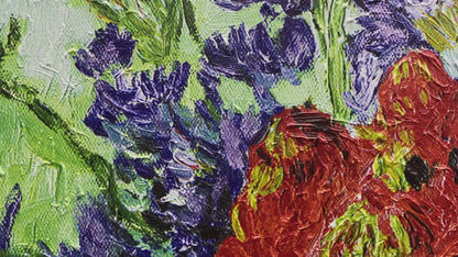 Vase with Red Poppies and Daisies