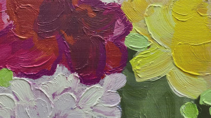 Peony Hydrangea Narcissus Bouquet In Vase